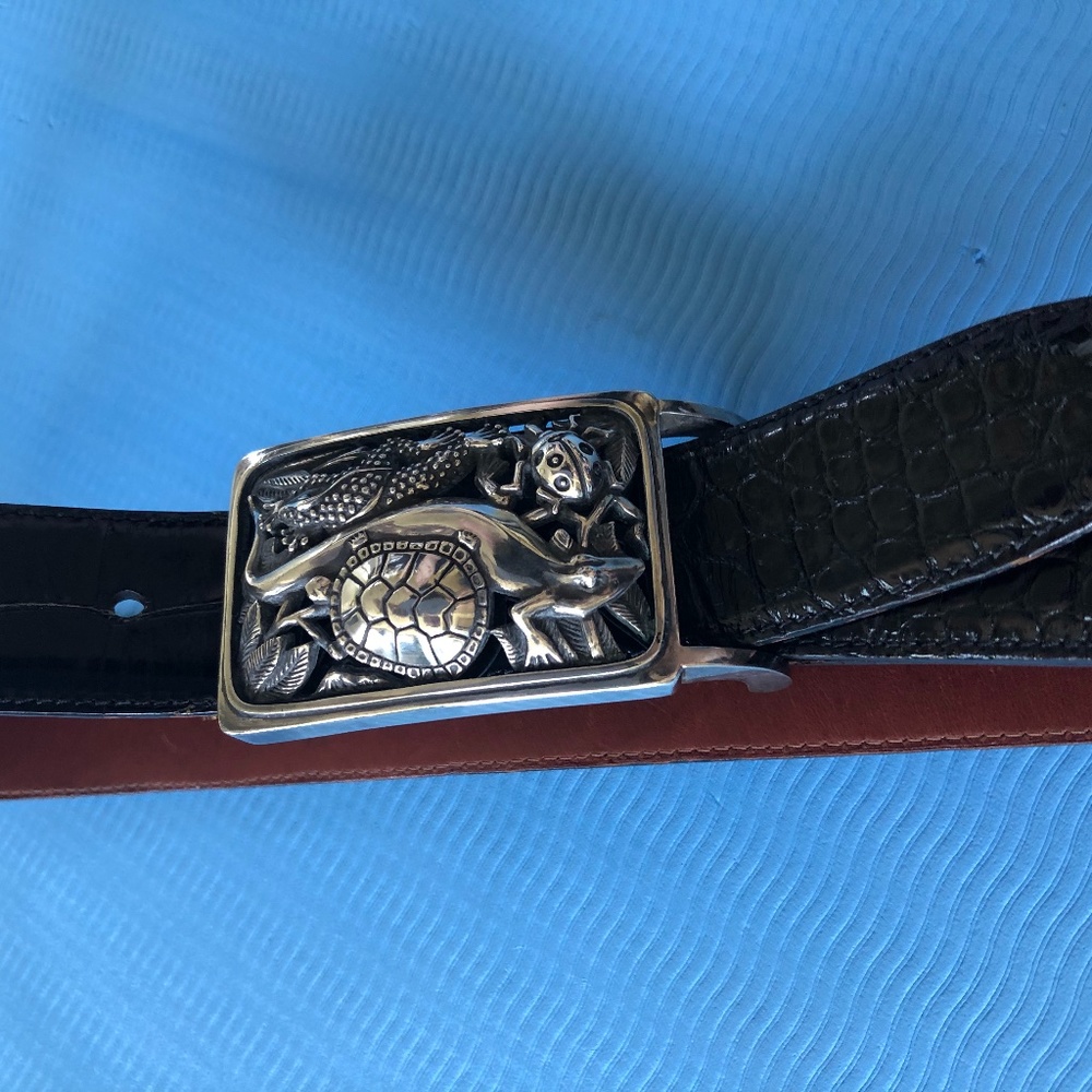 Barry Kieselstein Cord Sterling Rain Forest. Belt.